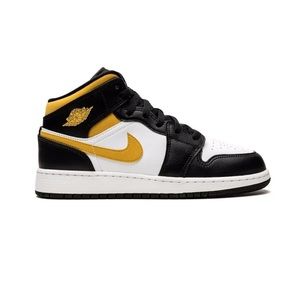 Nike Air Jordon AJ1 mid - Pollen Yellow Black 4.5Y